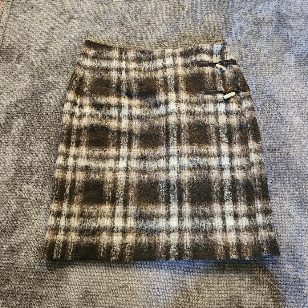 Pendleton Women's Wrap Skirt Mohair Wool Blend SZ 8, Preppy, Grunge
